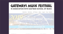 Desktop Screenshot of gatewaysmusicfestival.org