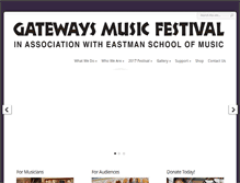 Tablet Screenshot of gatewaysmusicfestival.org